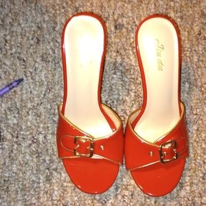 Jiu Du heels, red, 6.5